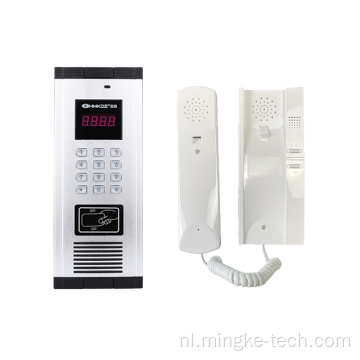Spraak intercom toegangscontrolesysteem beveiligingsdeur telefoon